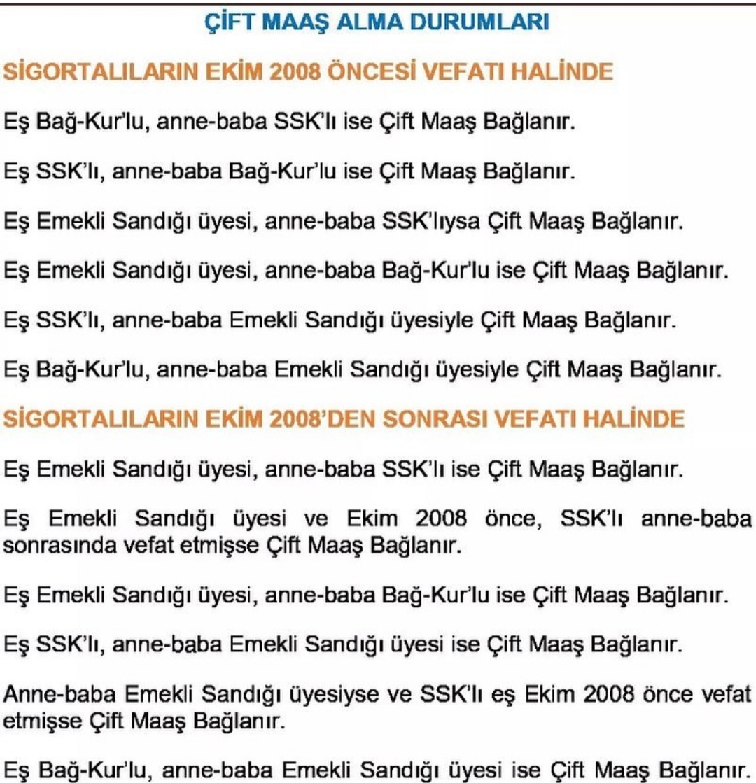 Sgk Cift maas alma