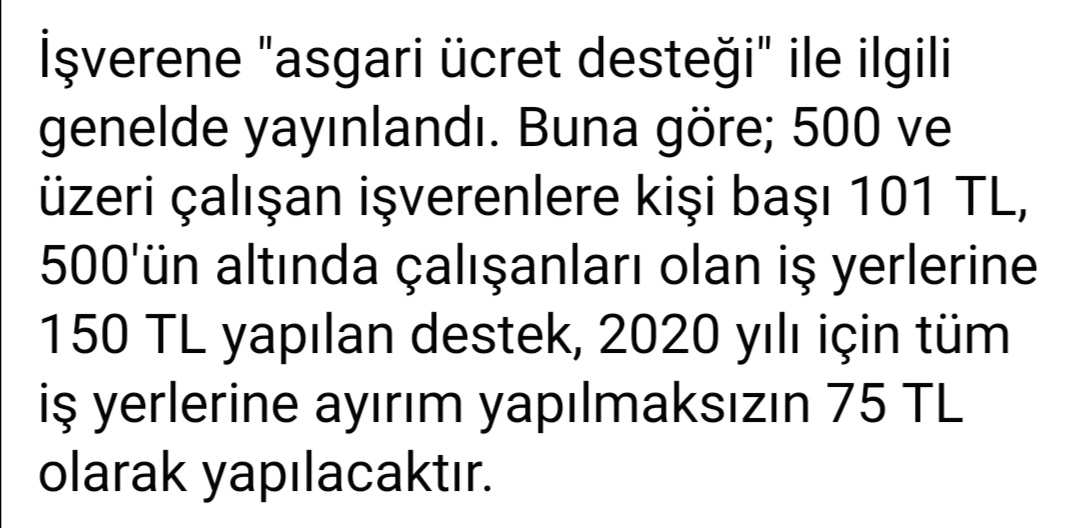 Asgari Ücret Desteği