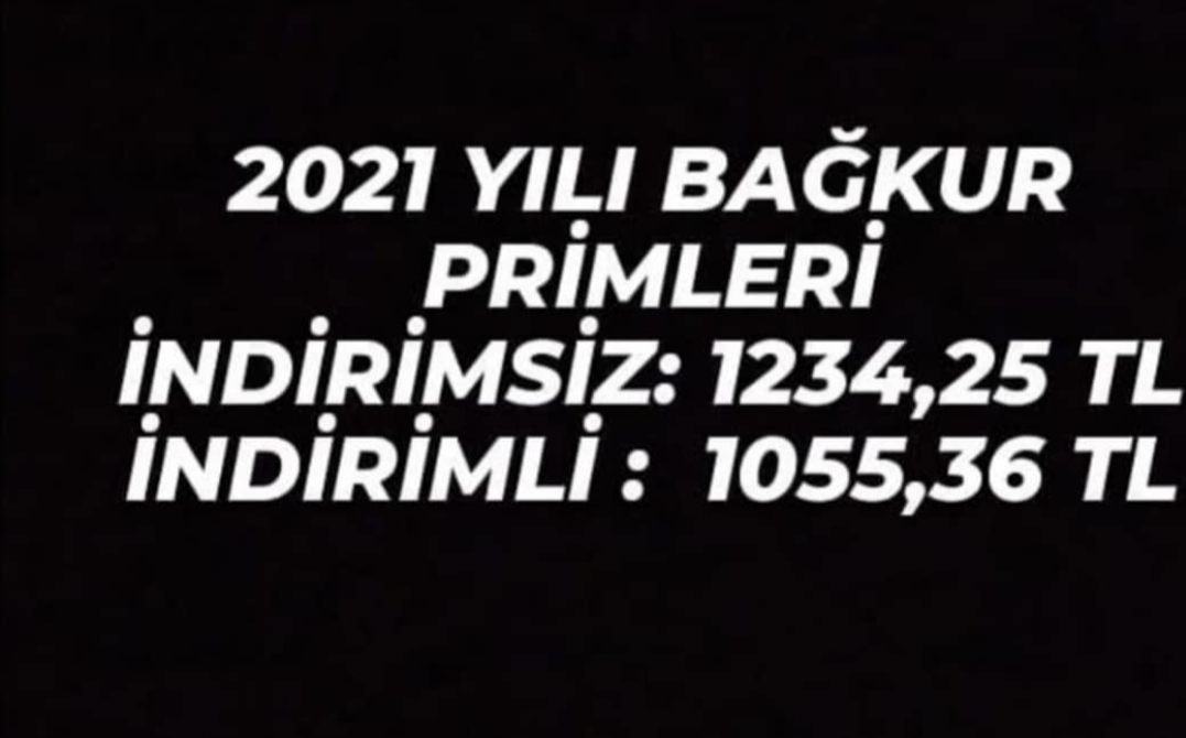 2021 Bağkur Primi