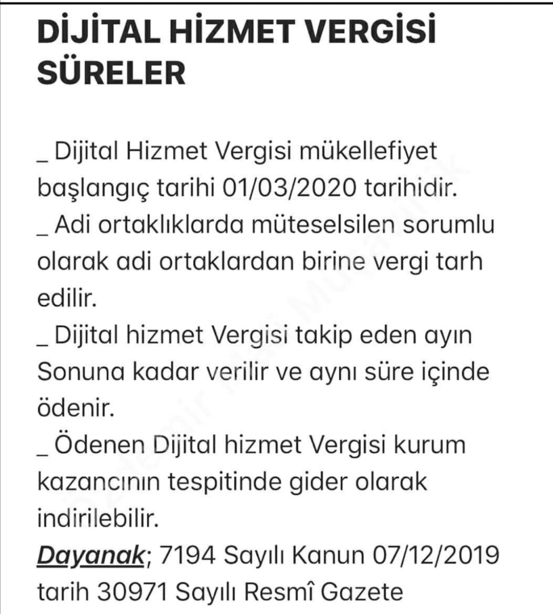 Dijital Hizmet Vergisi