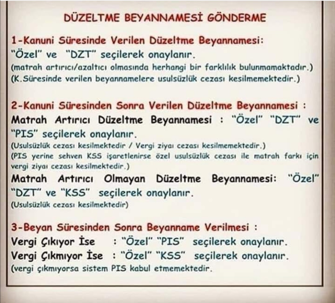 Duzeltme Beyannamesi