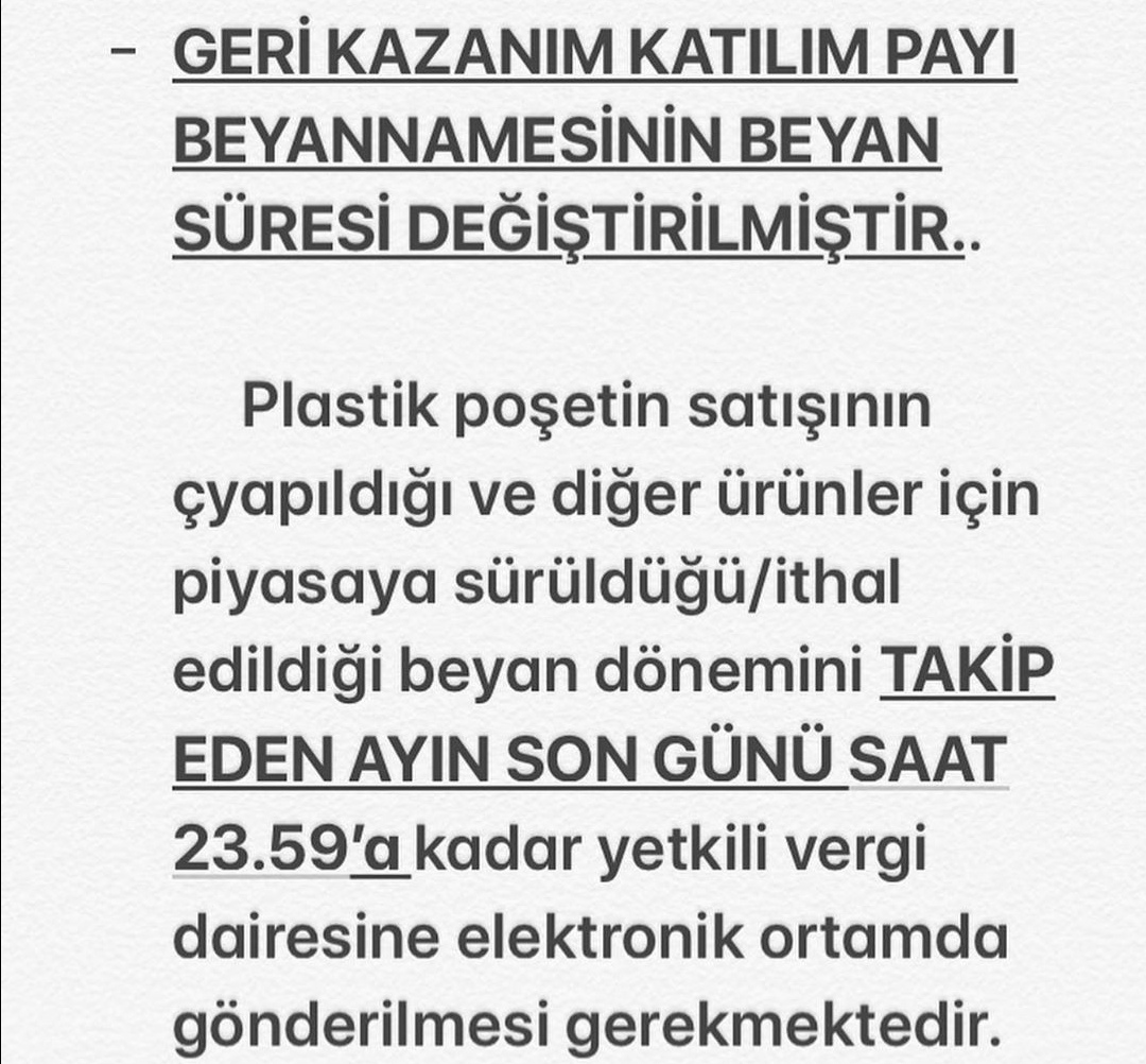 Geri Kazanım Payı