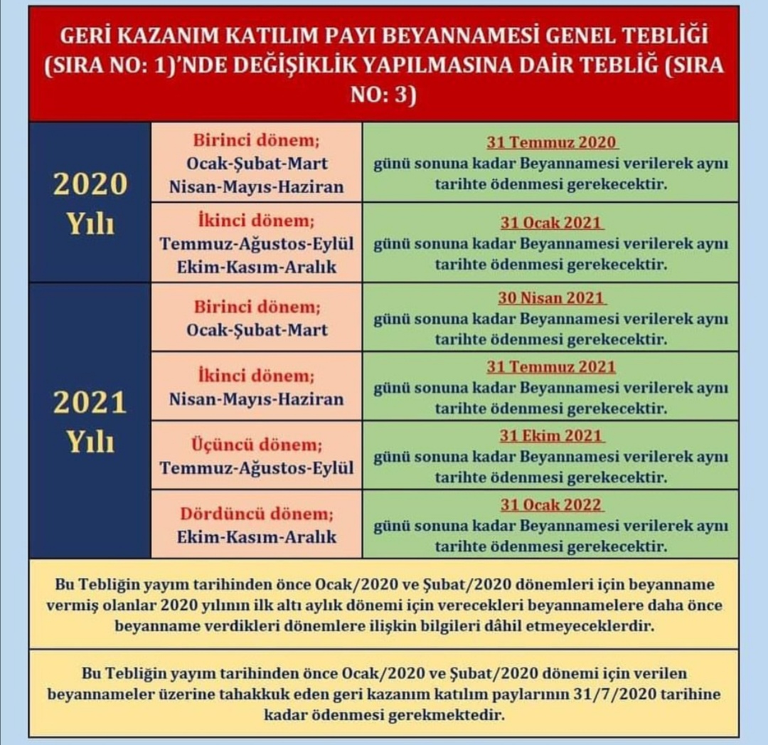 Geri Kazanim Beyani Teblig