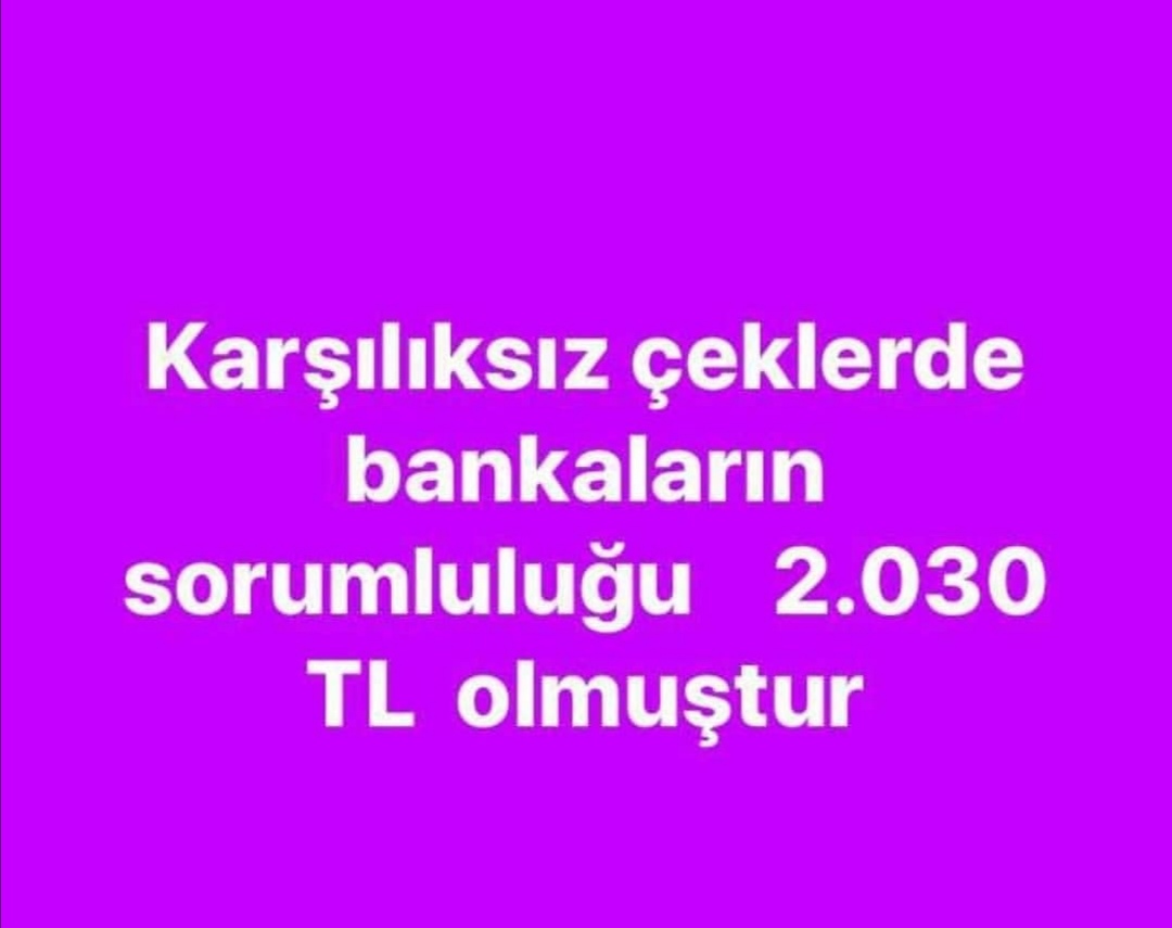Karşiliksiz Çek Bedeli