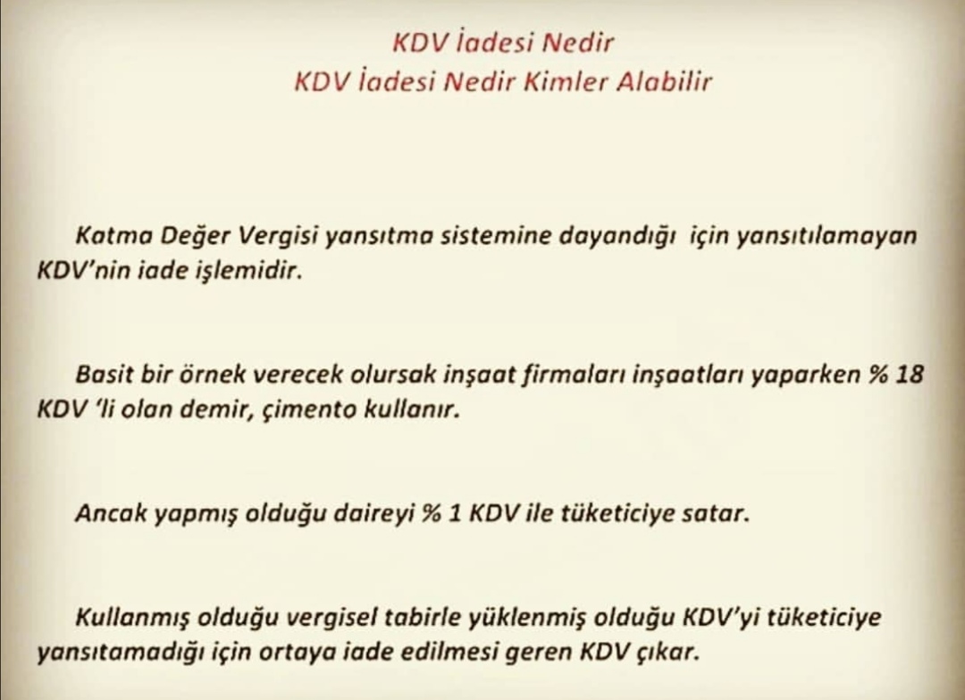 Kdv İadesi Nedir