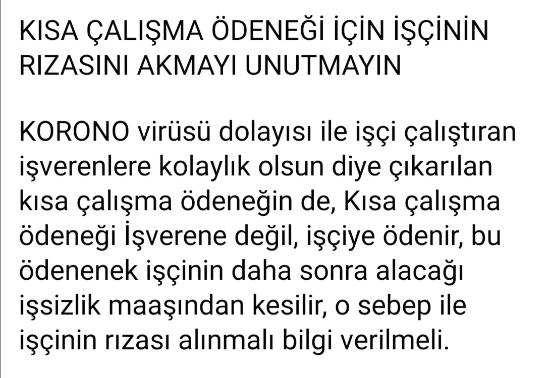 Kisa Calisma İcsi Rizasi