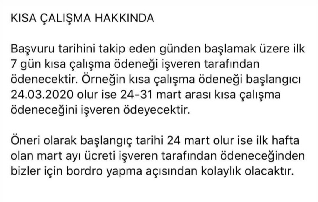 Kisa Calisma Odenegi Hakkinda