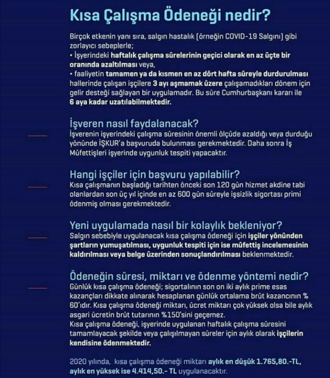 Kisa Calisma Odenegi Nedir
