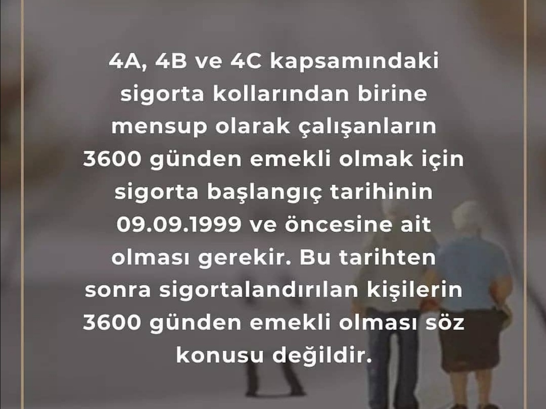 3600 Gün Kismi Emeklilik