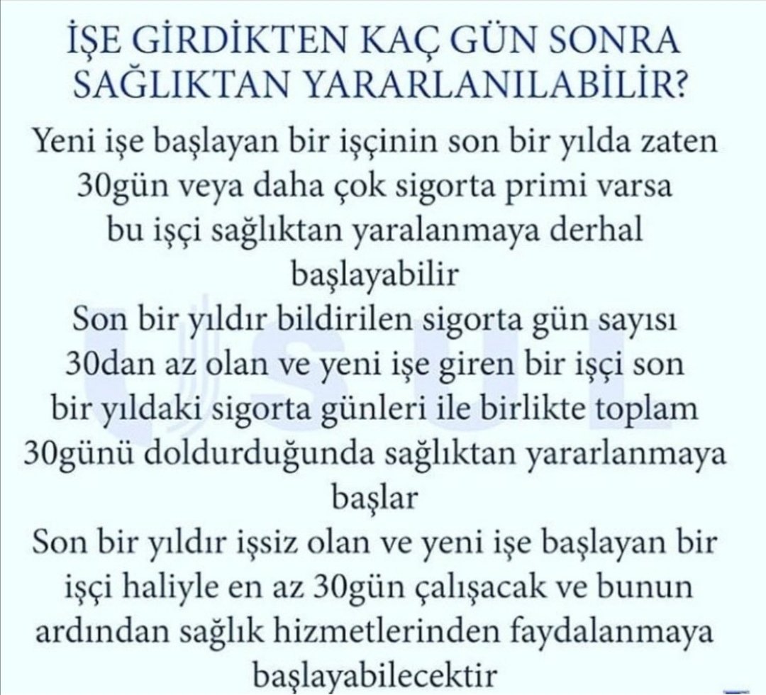 Sgk Sağlıktan Faydalanma Süreleri
