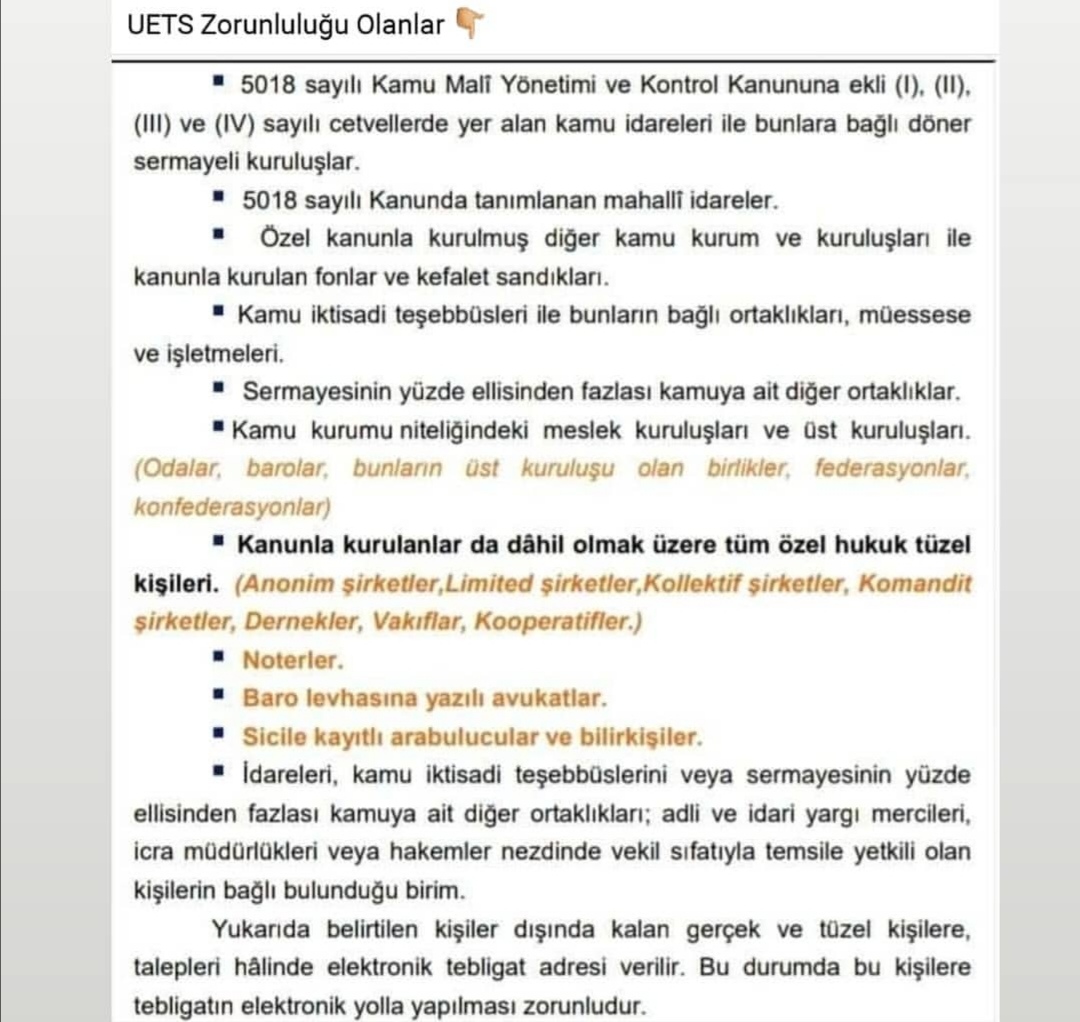 Uets Zorunluluğu