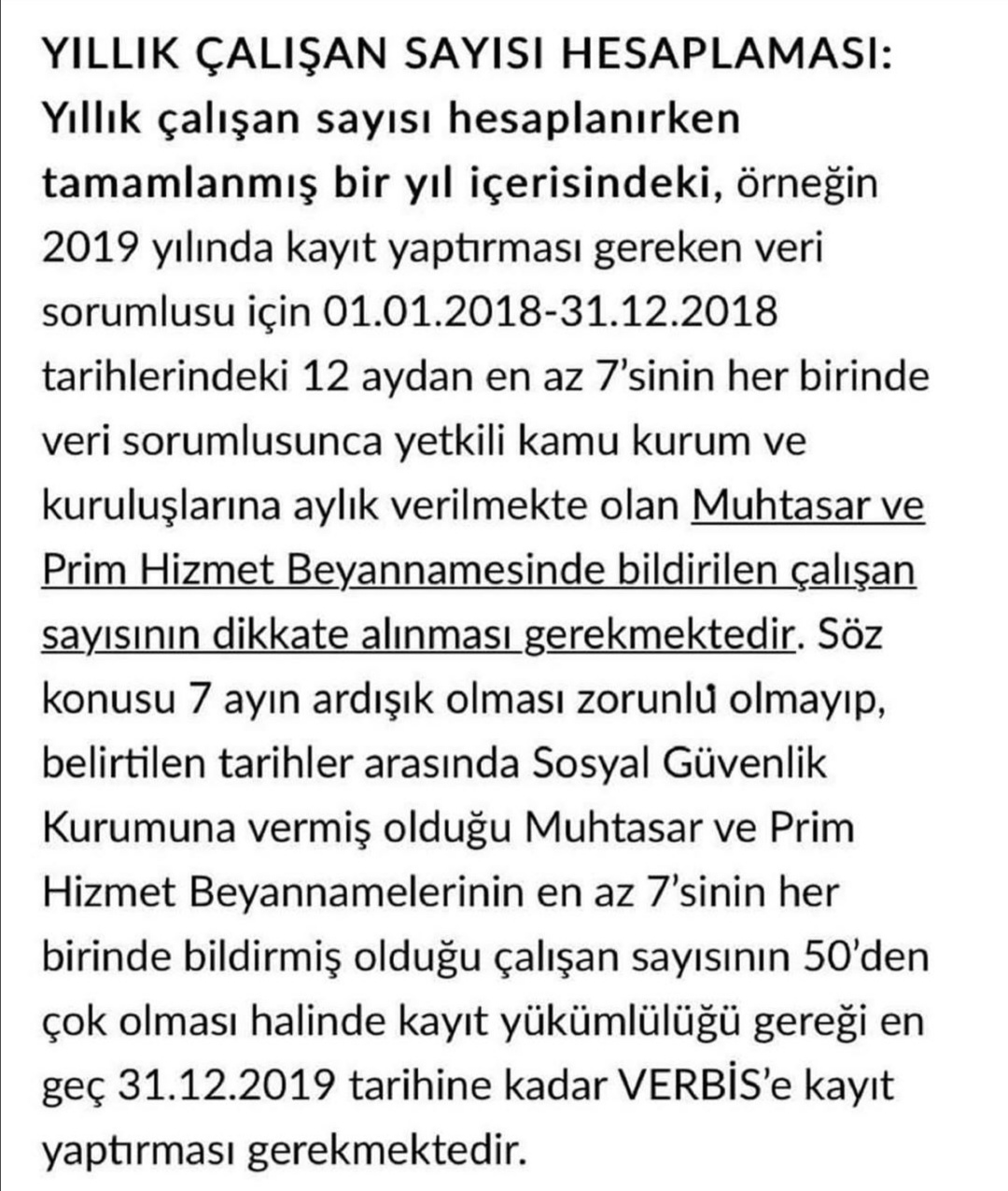 Yillik Çalışan Sayisi Belirlemesi